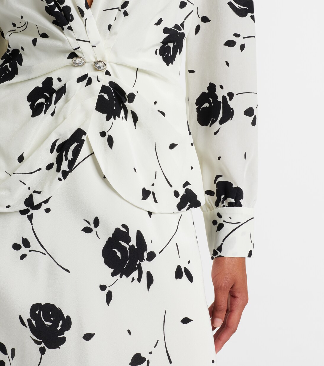 Floral silk midi dress | Alessandra Rich