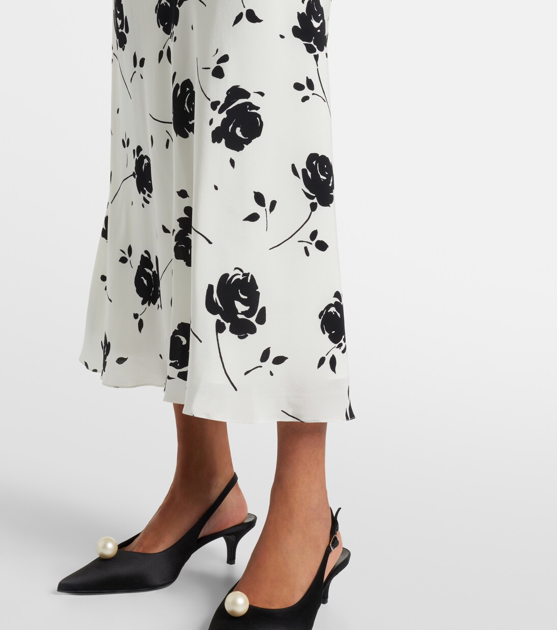 Floral silk midi dress | Alessandra Rich