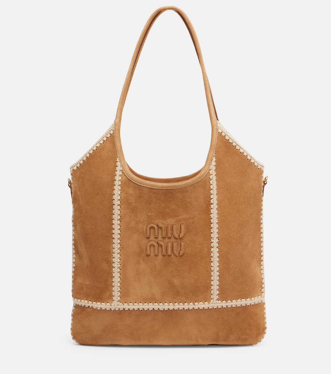 Ivy Medium suede tote bag | Miu Miu