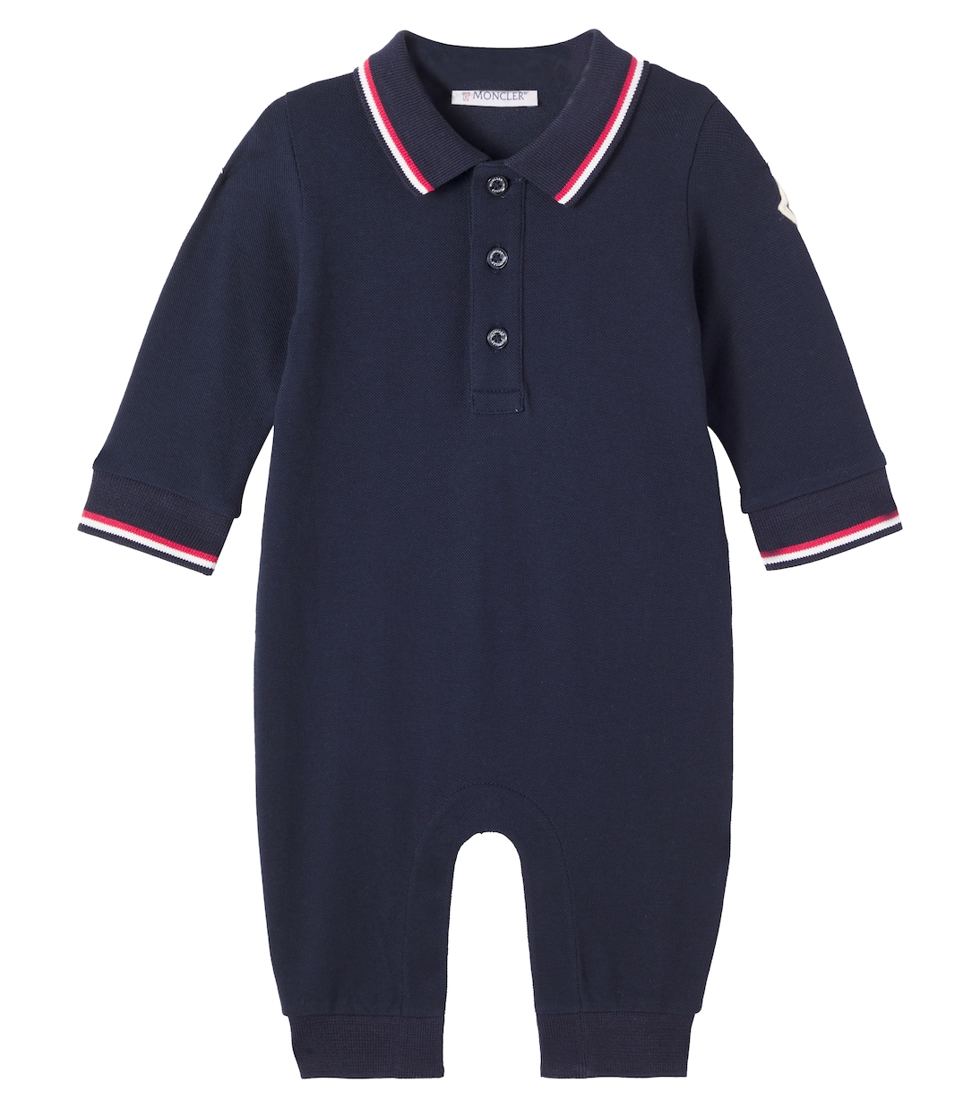 Baby cotton-blend piqué onesie | Moncler Enfant