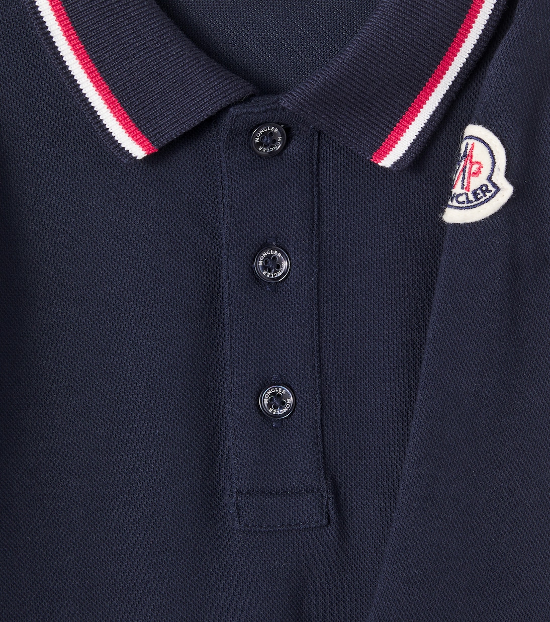 Baby cotton-blend piqué onesie | Moncler Enfant