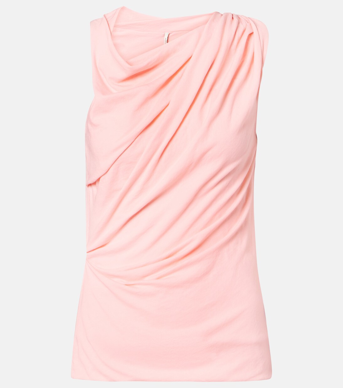 Asymmetric cotton-blend jersey top | Entire Studios
