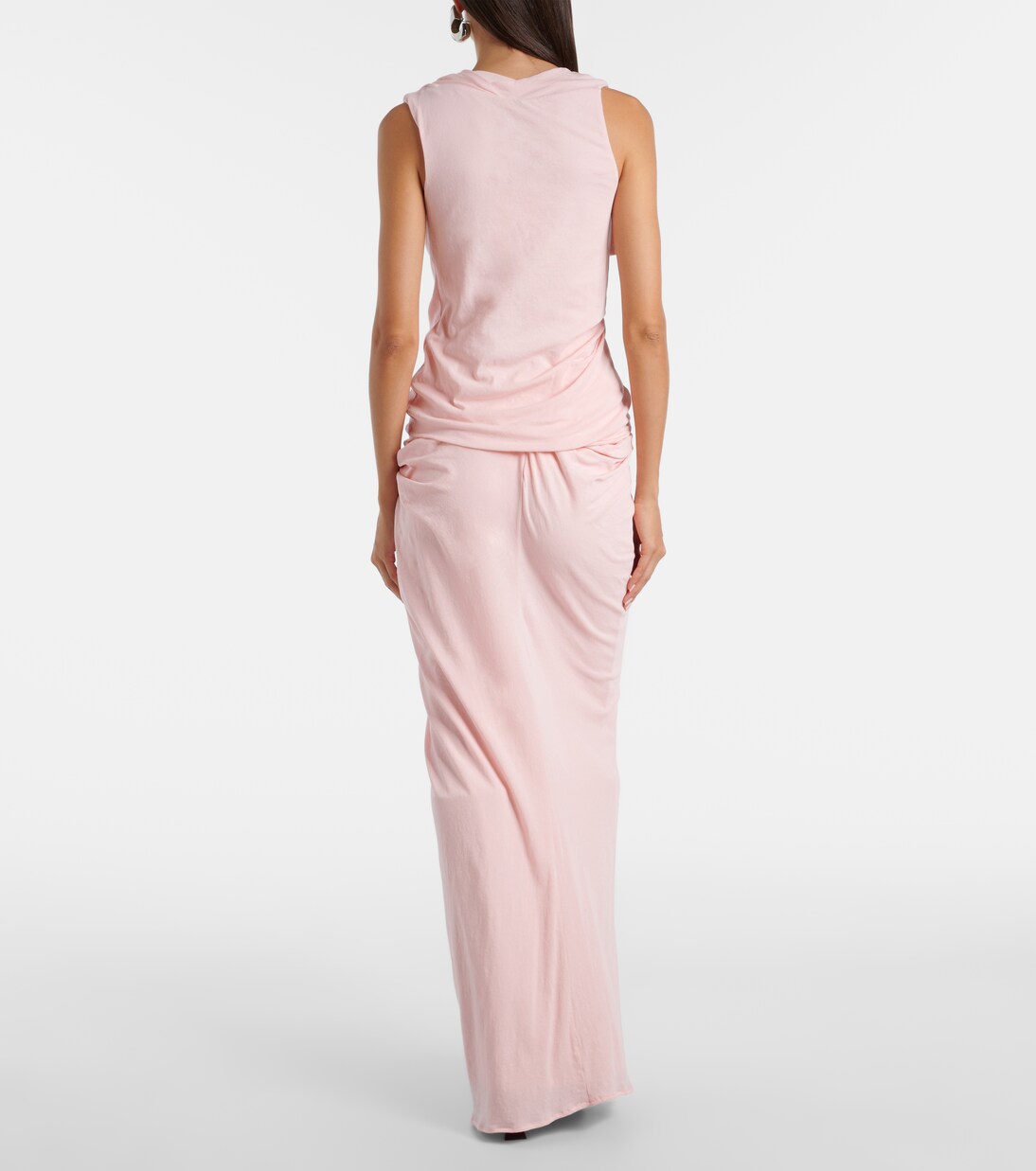 Asymmetric cotton-blend jersey top | Entire Studios