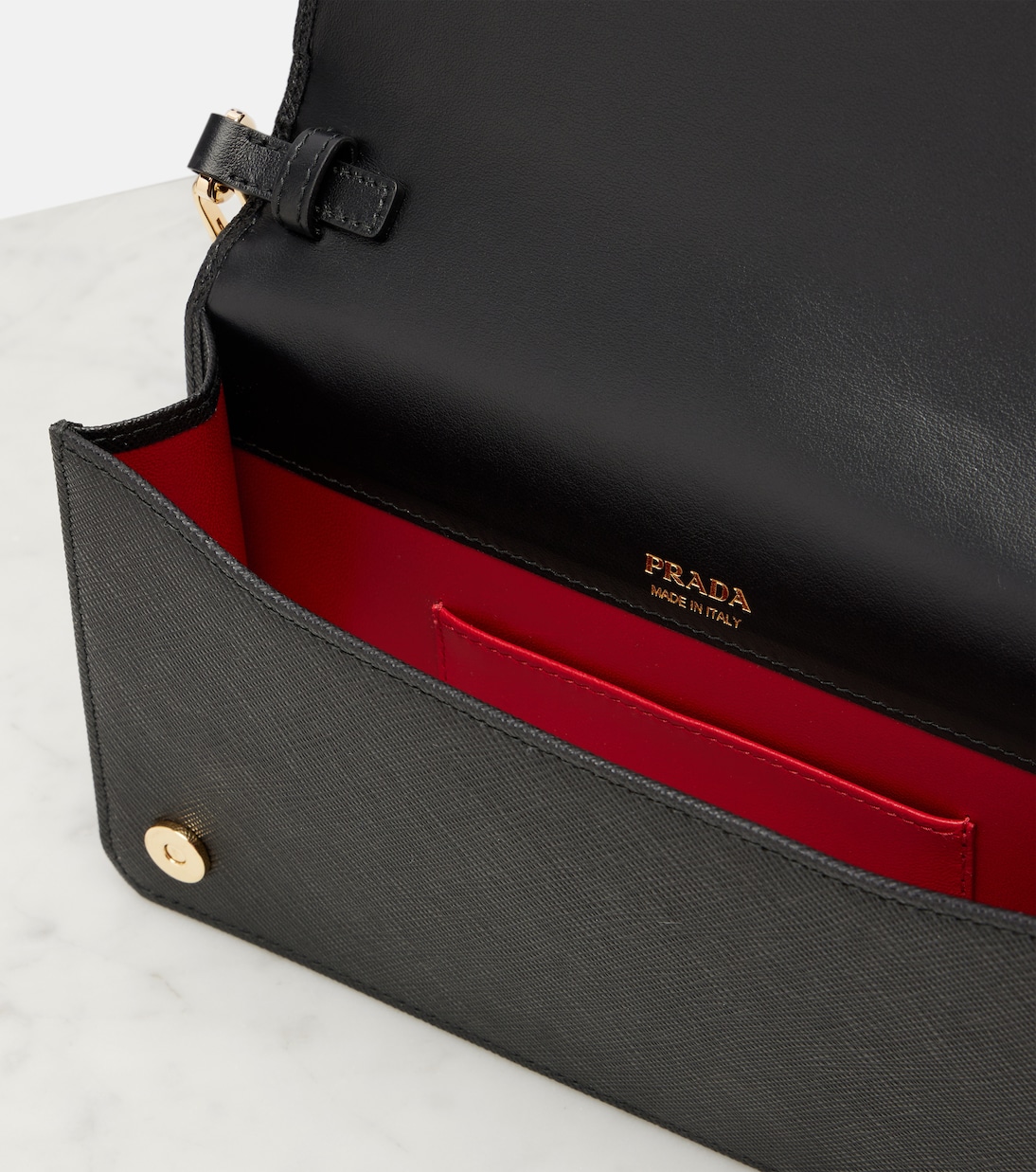 Borsa a spalla Saffiano Mini in pelle | Prada