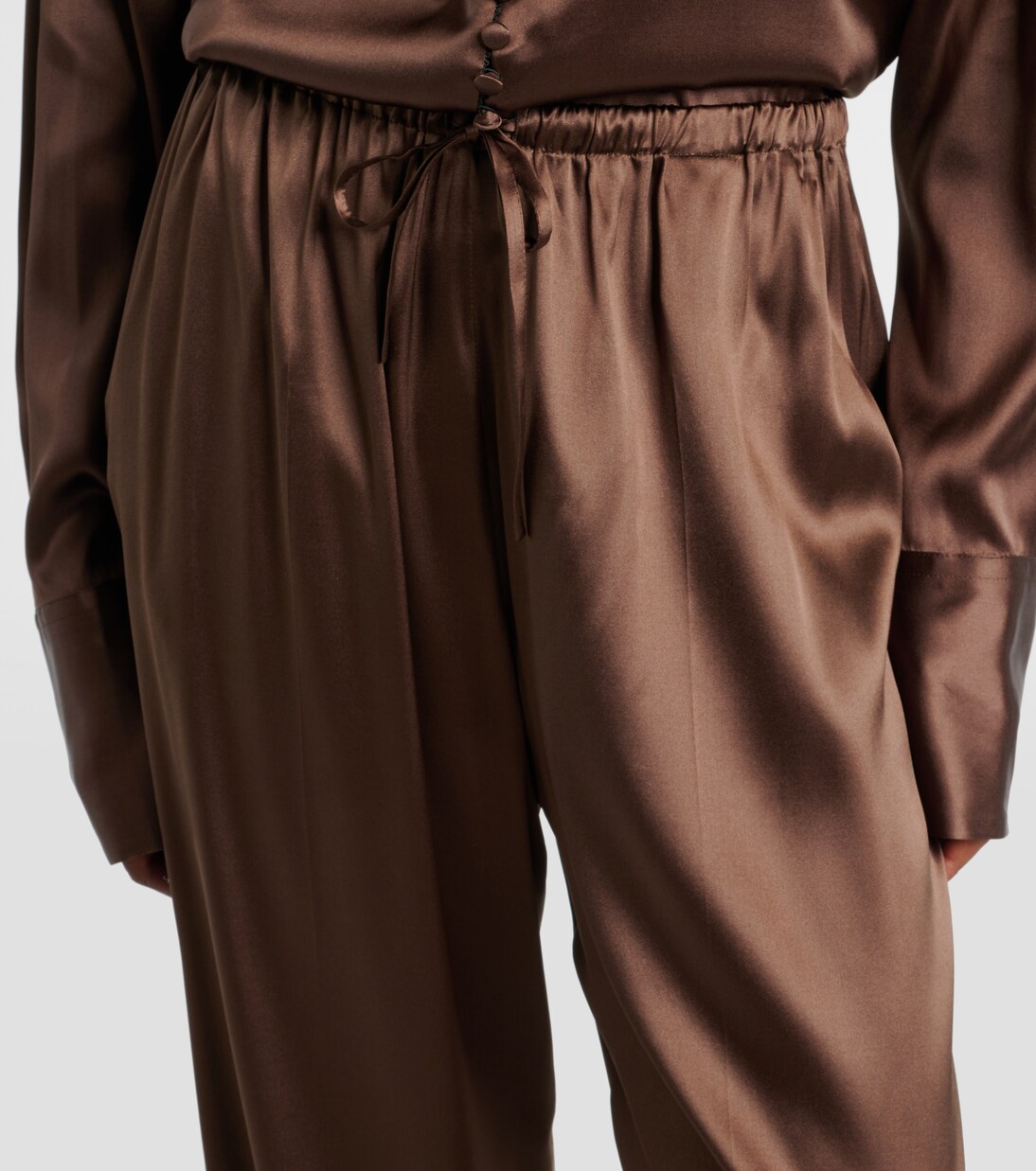 Mid-rise silk-blend straight pants | Dries Van Noten