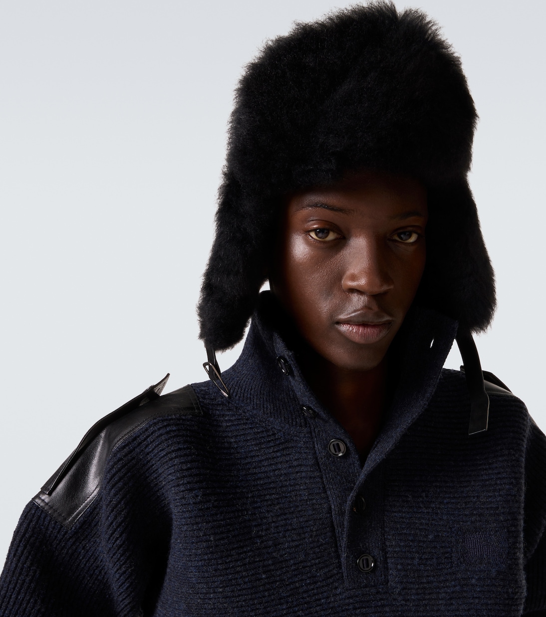 Burberry Check shearling-trimmed wool hat | Burberry