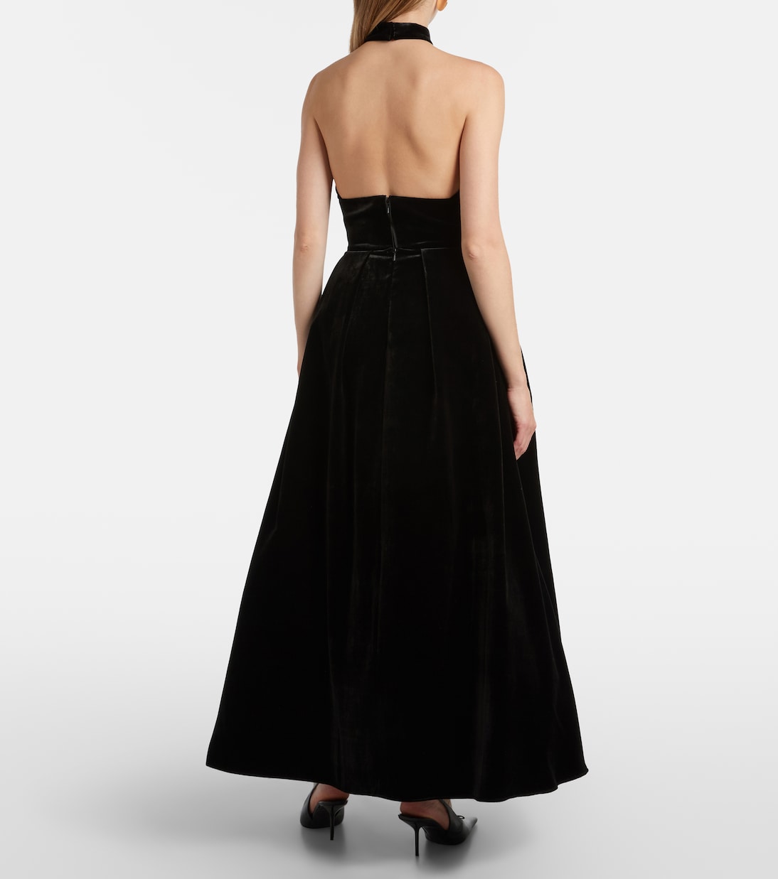 Halterneck velvet gown | Elie Saab