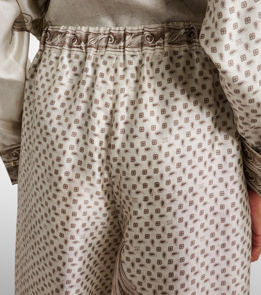 Rive printed silk satin wide-leg pants | Max Mara