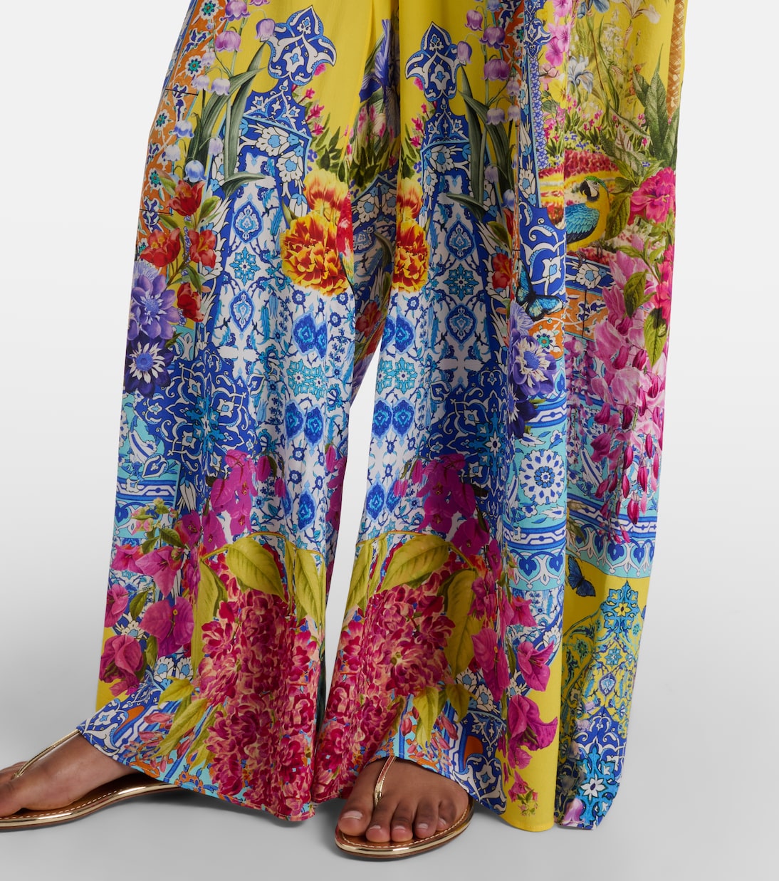 Jumpsuit in crêpe di seta con scollo all’americana | Camilla