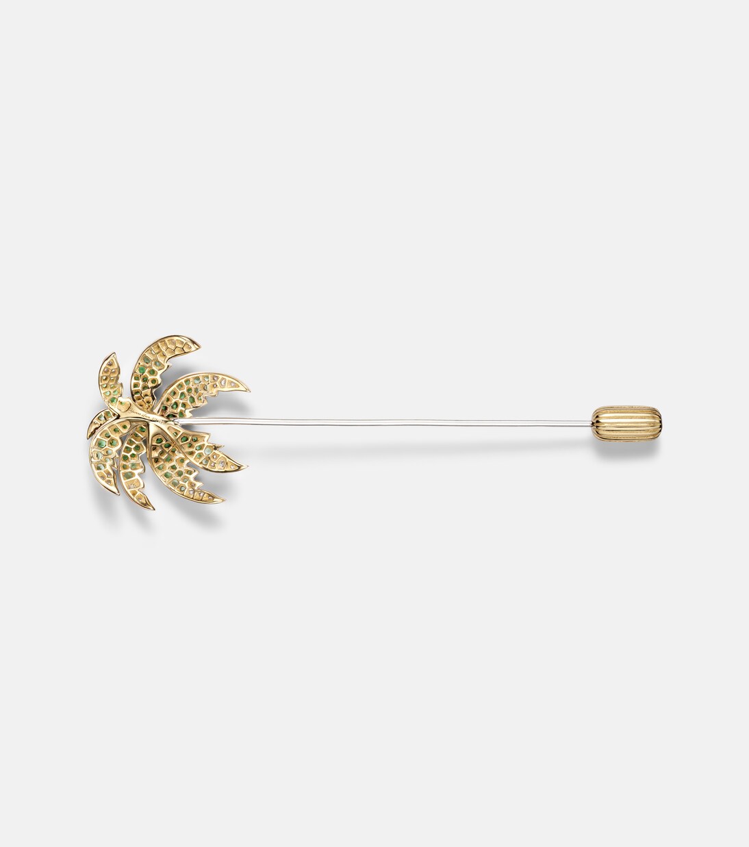 Palmier 9kt gold brooch with tsavorites and diamonds | Yvonne Léon