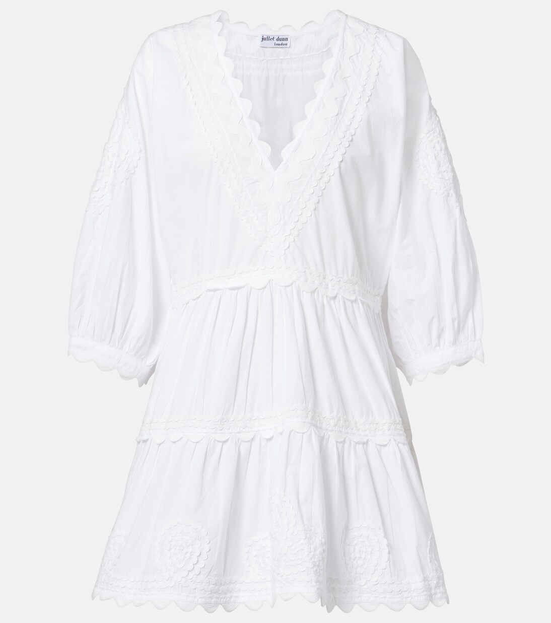 Embroidered cotton poplin minidress | Juliet Dunn