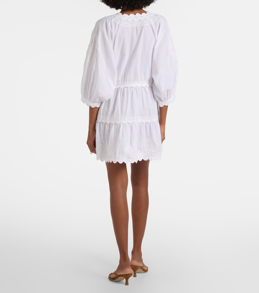 Embroidered cotton poplin minidress | Juliet Dunn