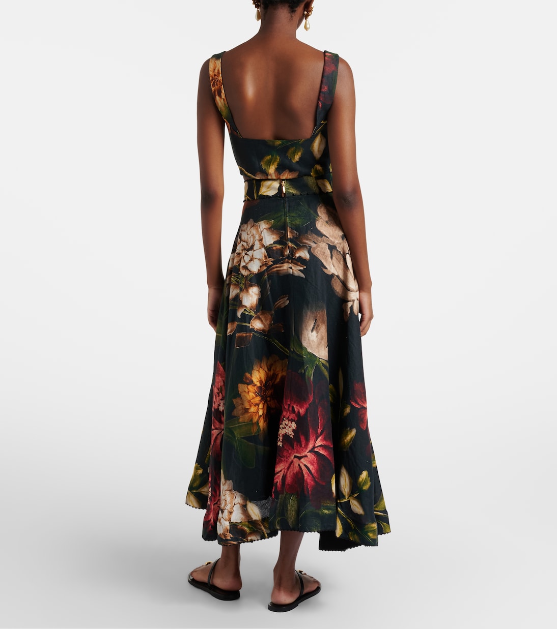 Floral linen maxi skirt | Agua by Agua Bendita