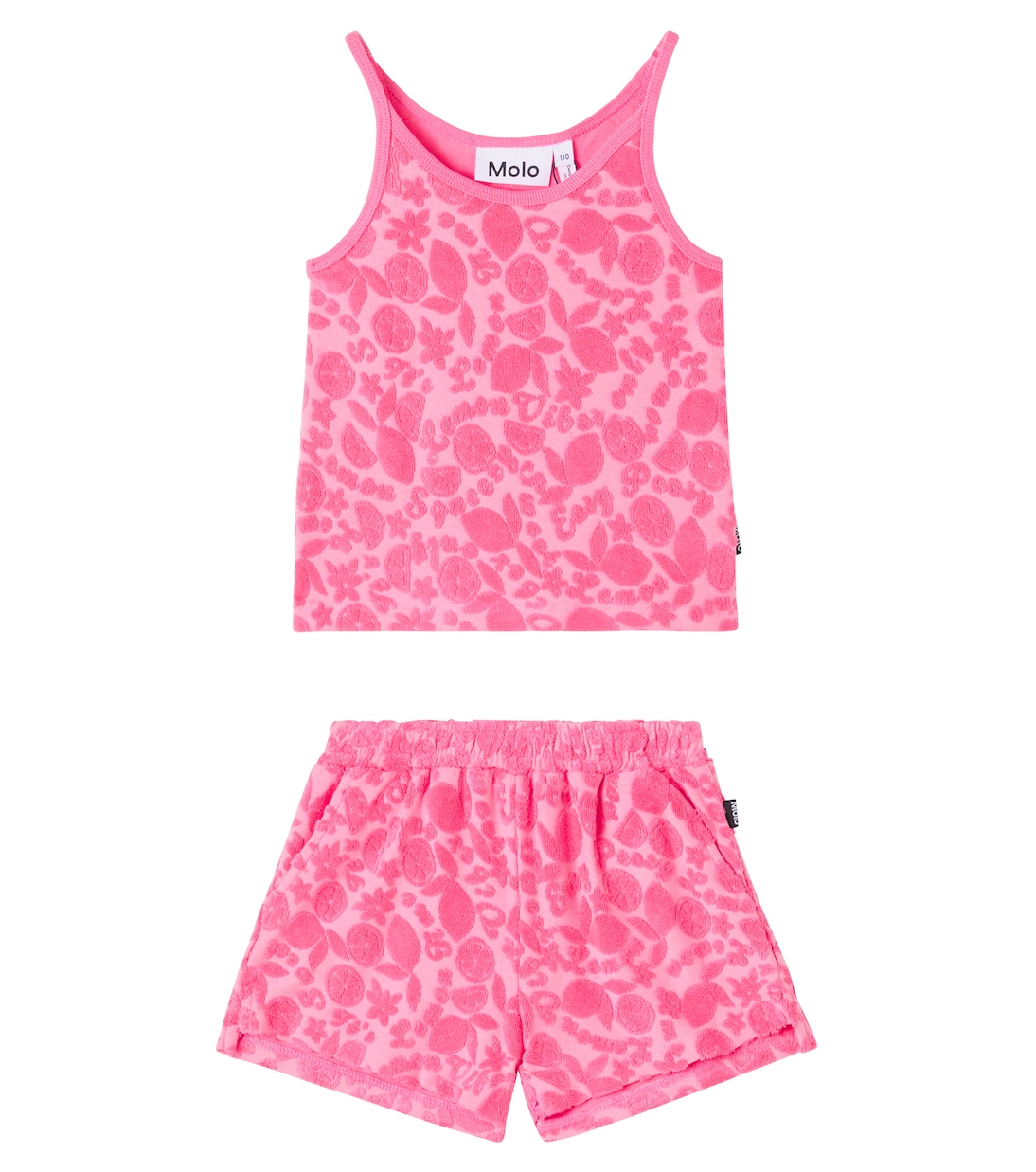 Set de top y shorts de rizo en mezcla de algodón | Molo