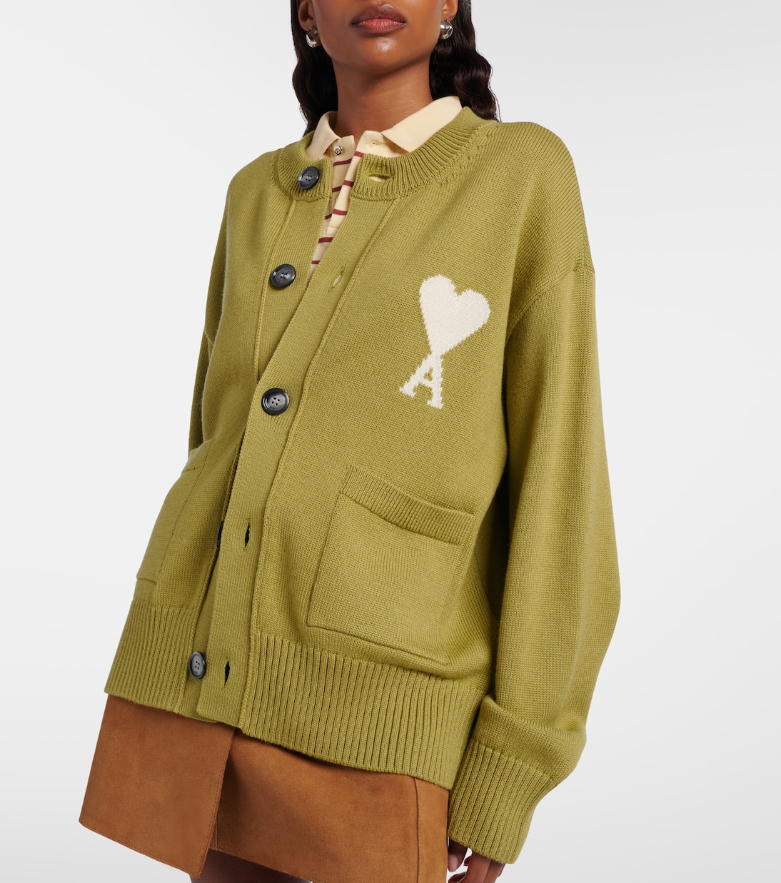 Ami de Cœur wool and cotton cardigan | Ami Paris