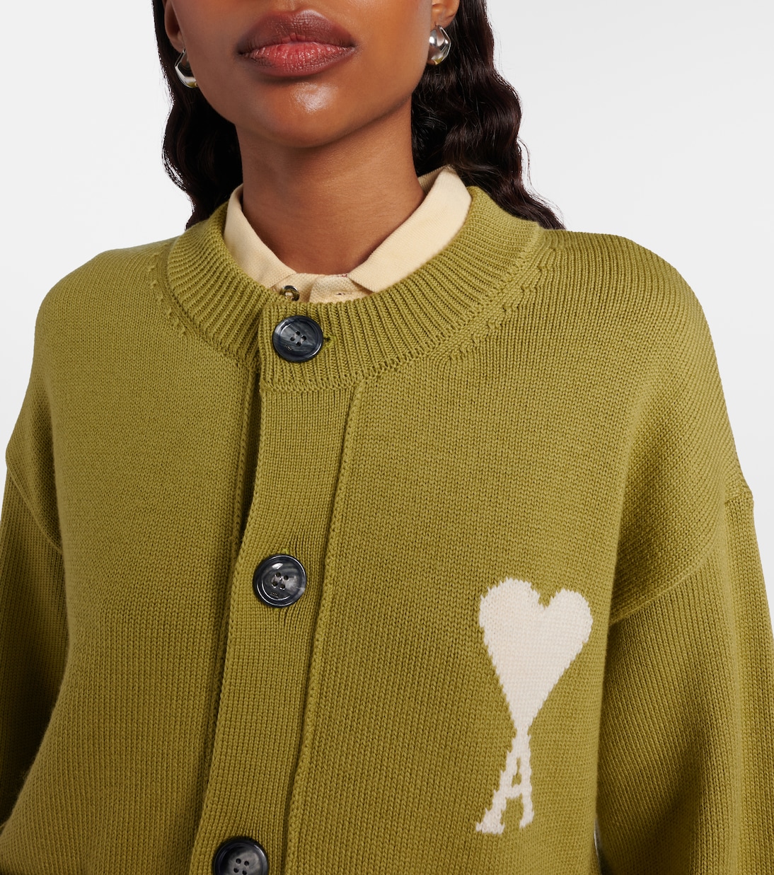 Ami de Cœur wool and cotton cardigan | Ami Paris
