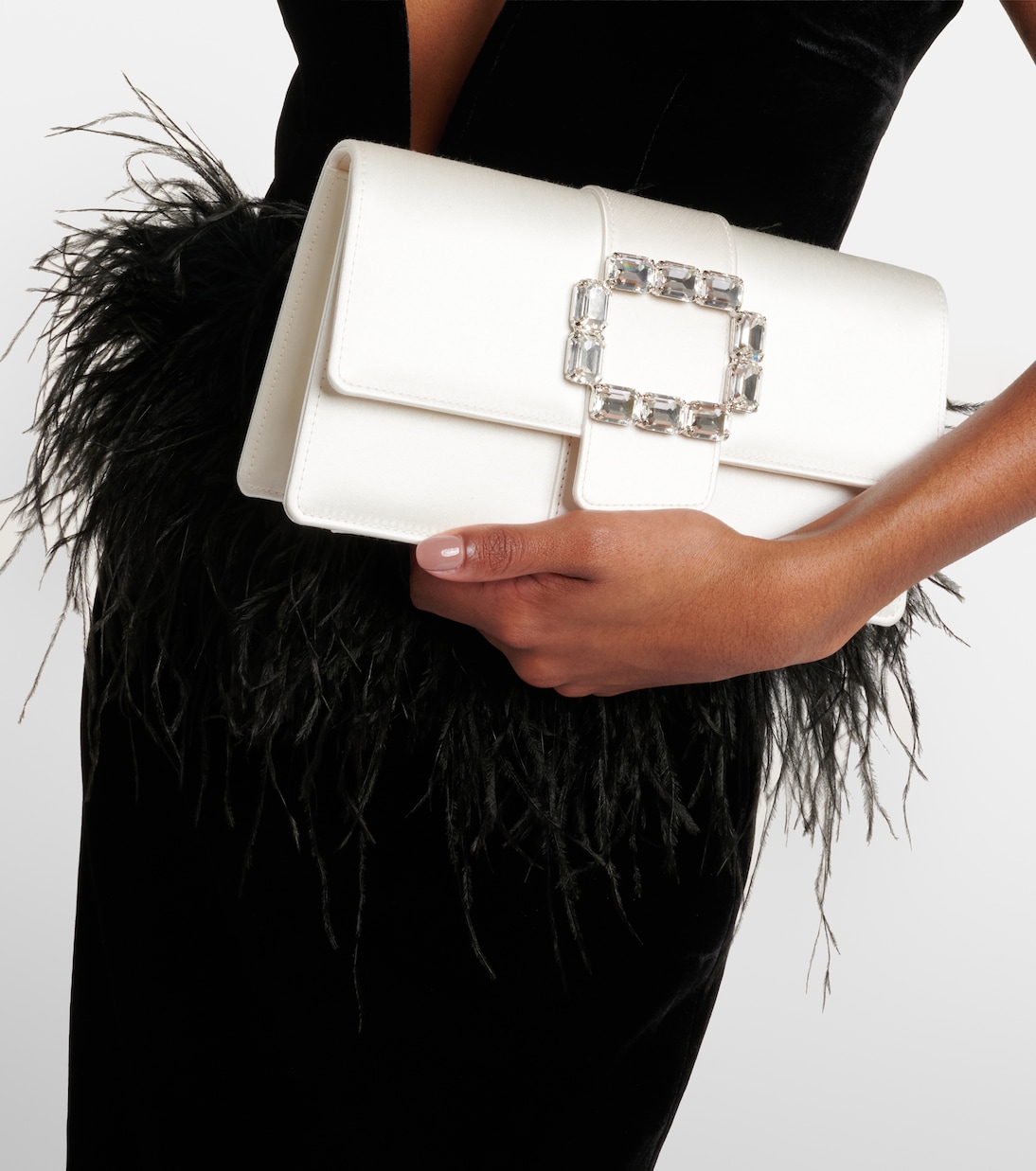 Maycapjou embellished satin clutch | Manolo Blahnik