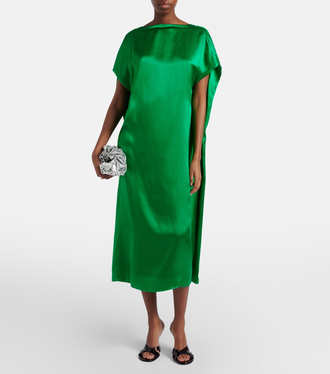 Silk satin midi dress | Dries Van Noten
