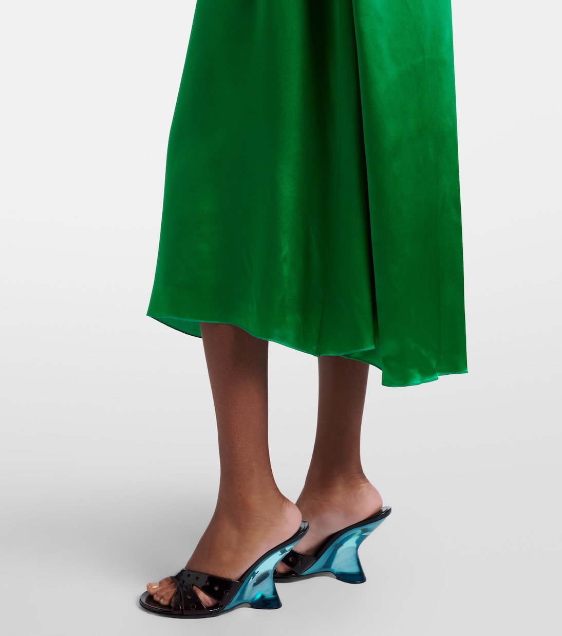 Silk satin midi dress | Dries Van Noten