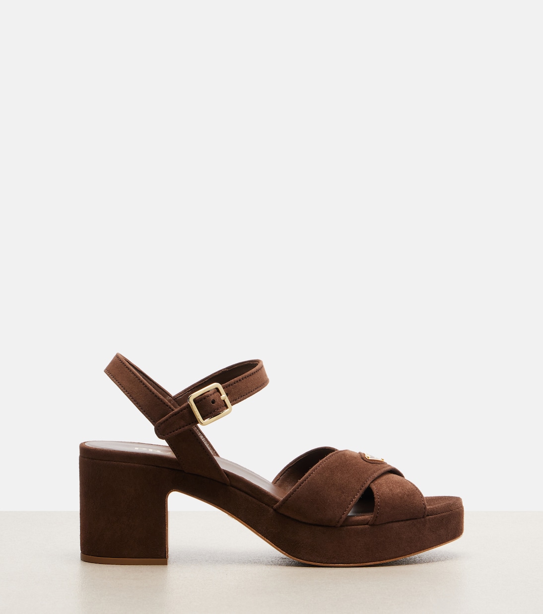 Suede platform sandals | Prada