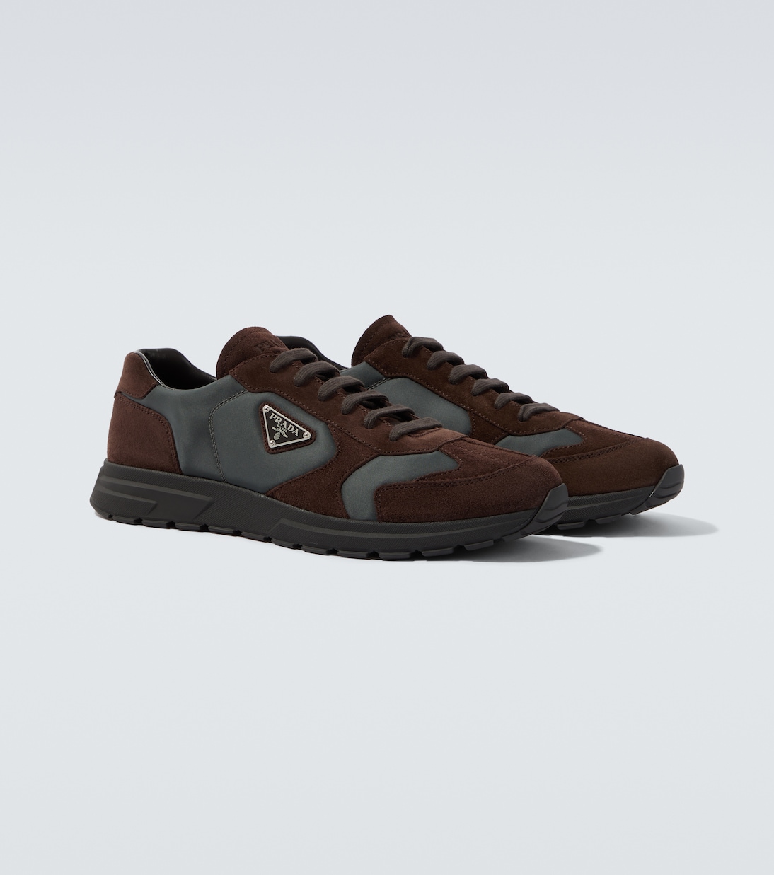 Sneakers mit Veloursleder | Prada