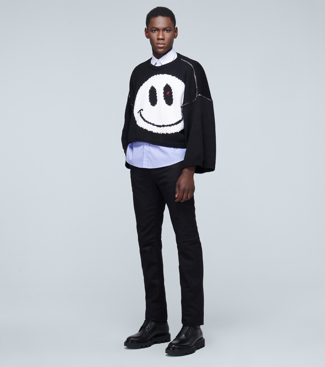 Jersey cropped de punto de lana | Raf Simons