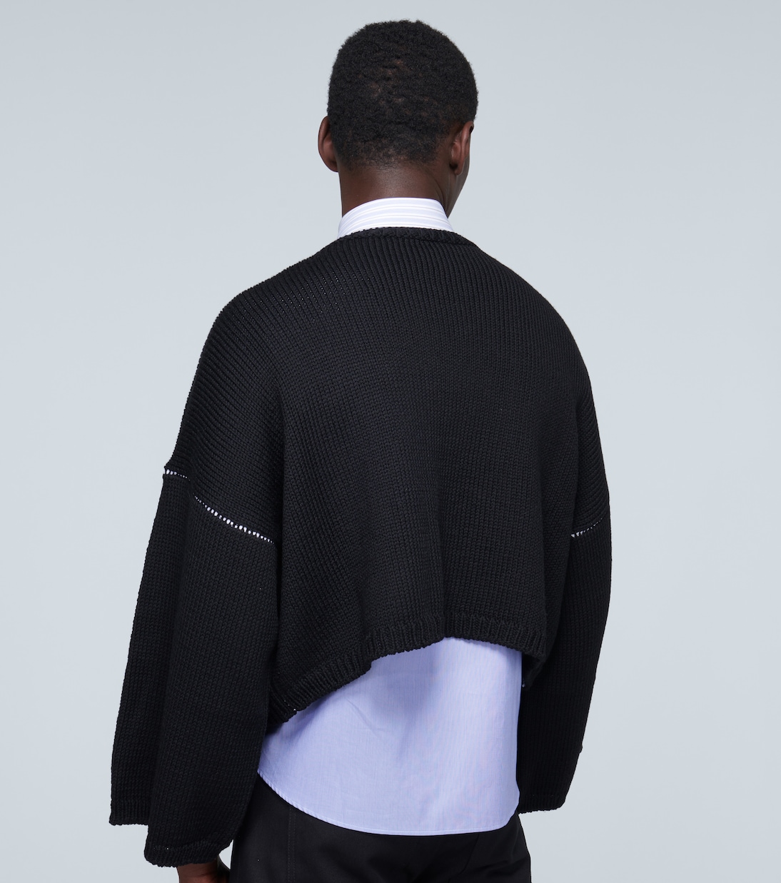 Jersey cropped de punto de lana | Raf Simons