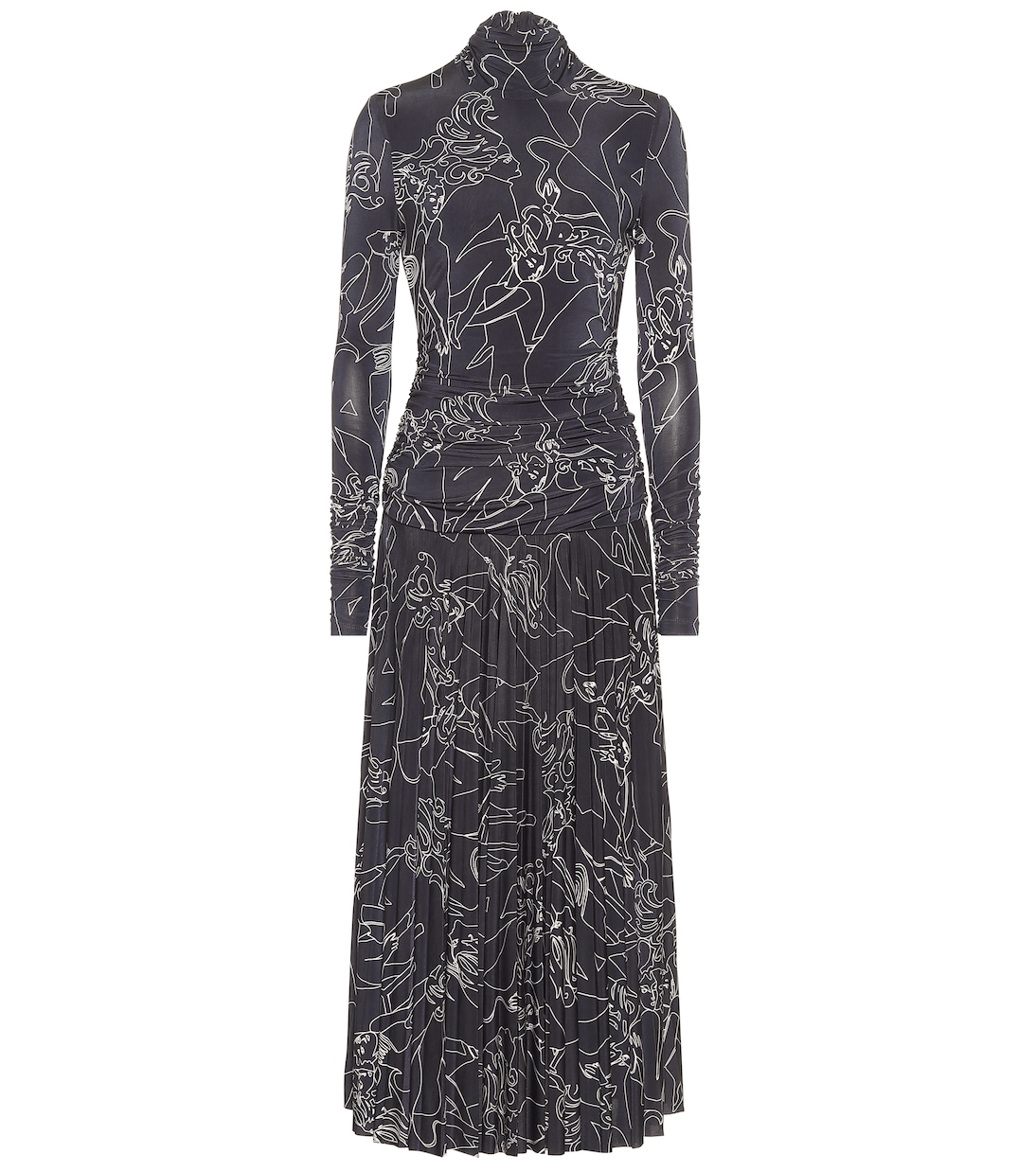 Printed stretch-jersey midi dress | Victoria Victoria Beckham