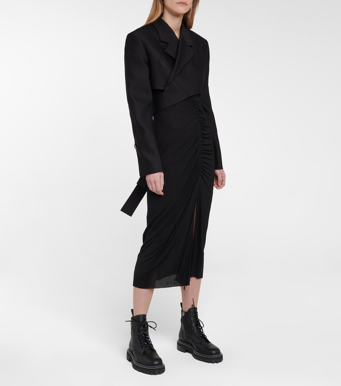 Cropped wool and silk-blend jacket | Proenza Schouler