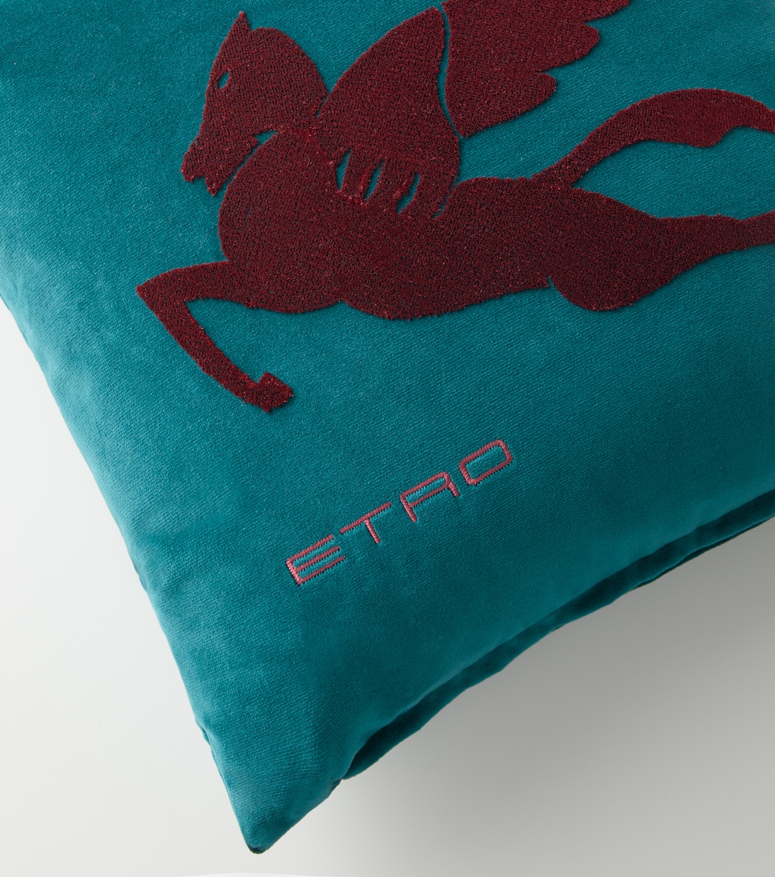 Exeter embroidered velvet cushion | Etro