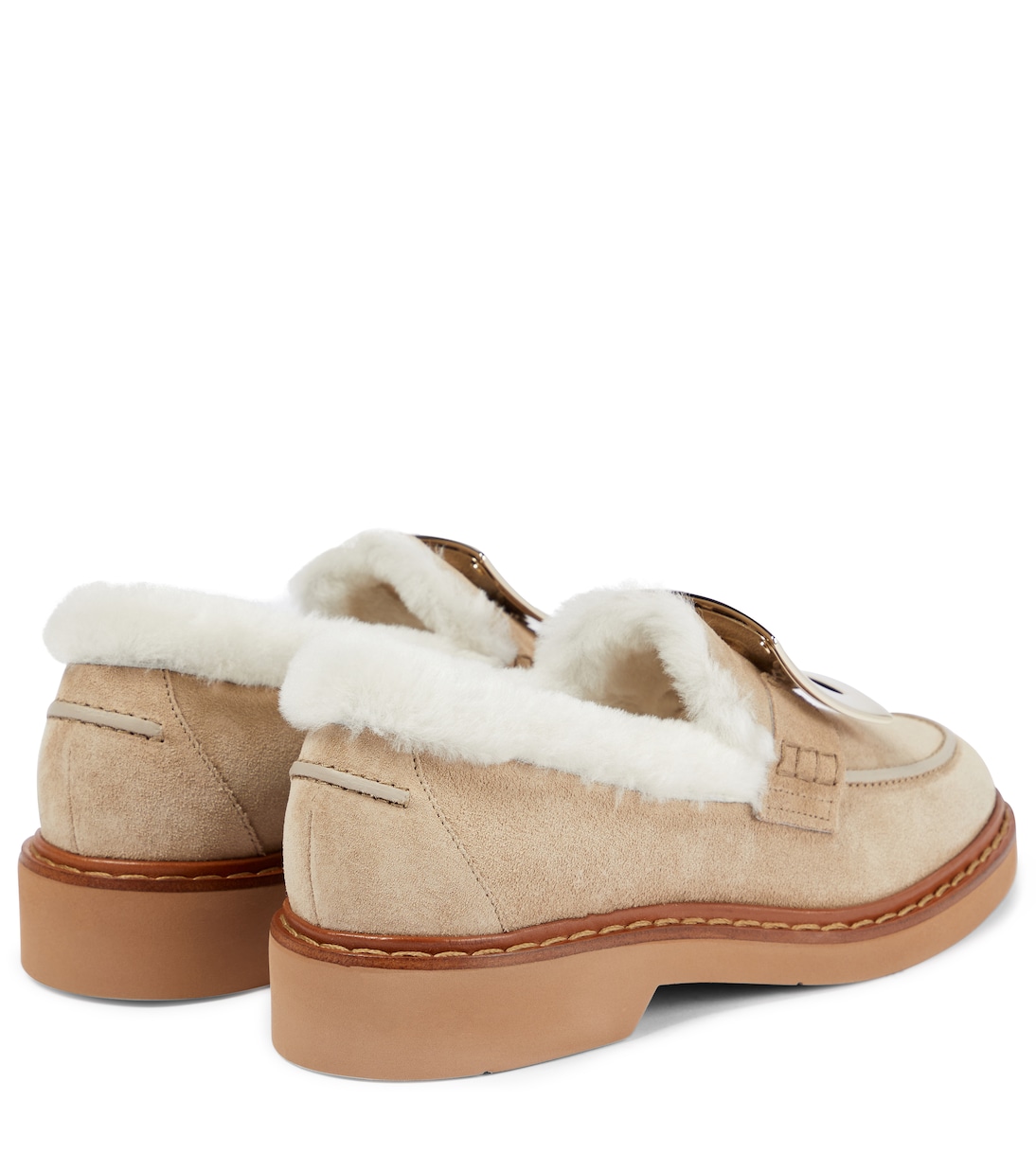 Loafers Viv' Rangers aus Leder mit Shearling | Roger Vivier