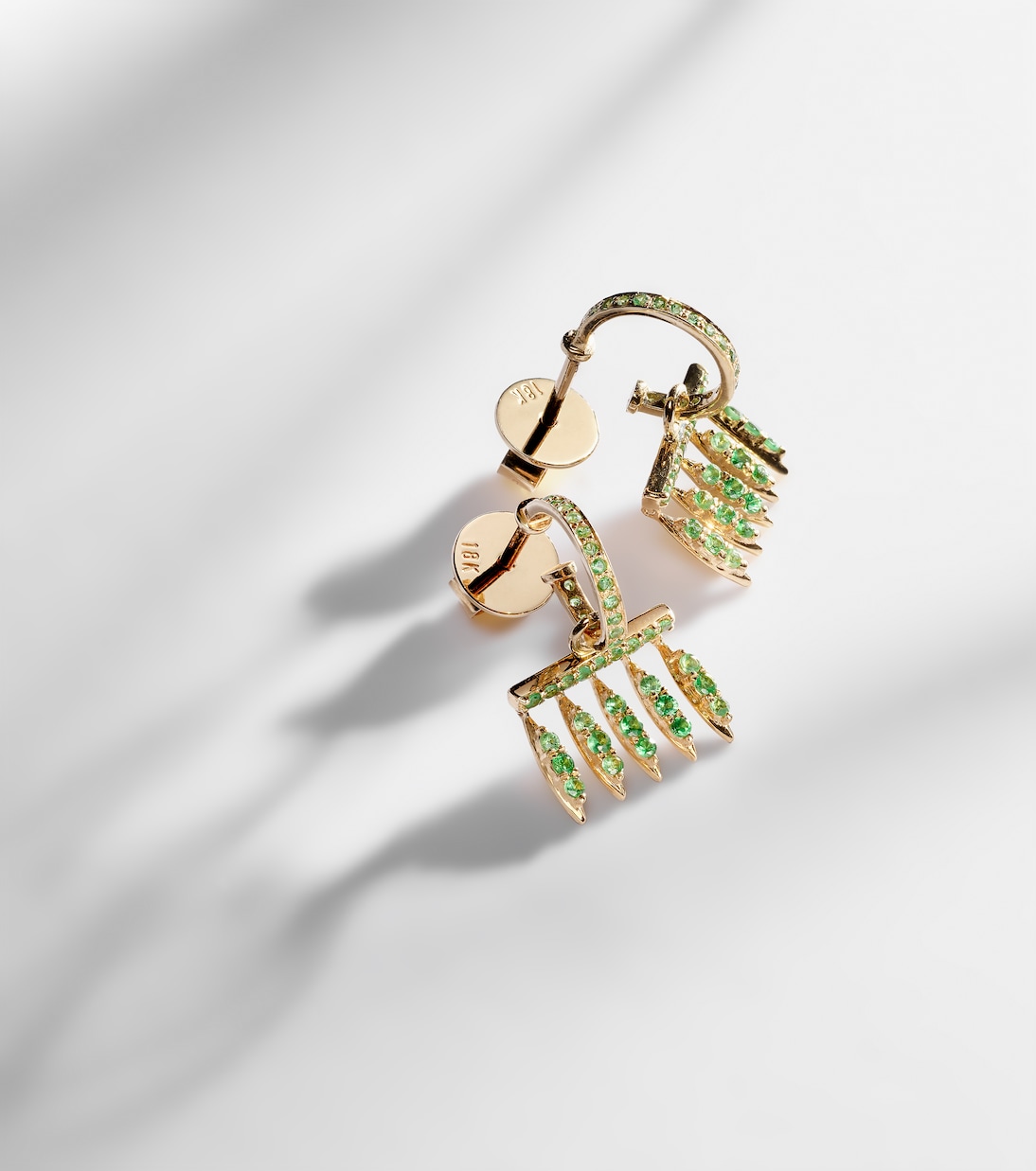 Boucles d'oreilles en or 18 ct et tsavorites | Ileana Makri