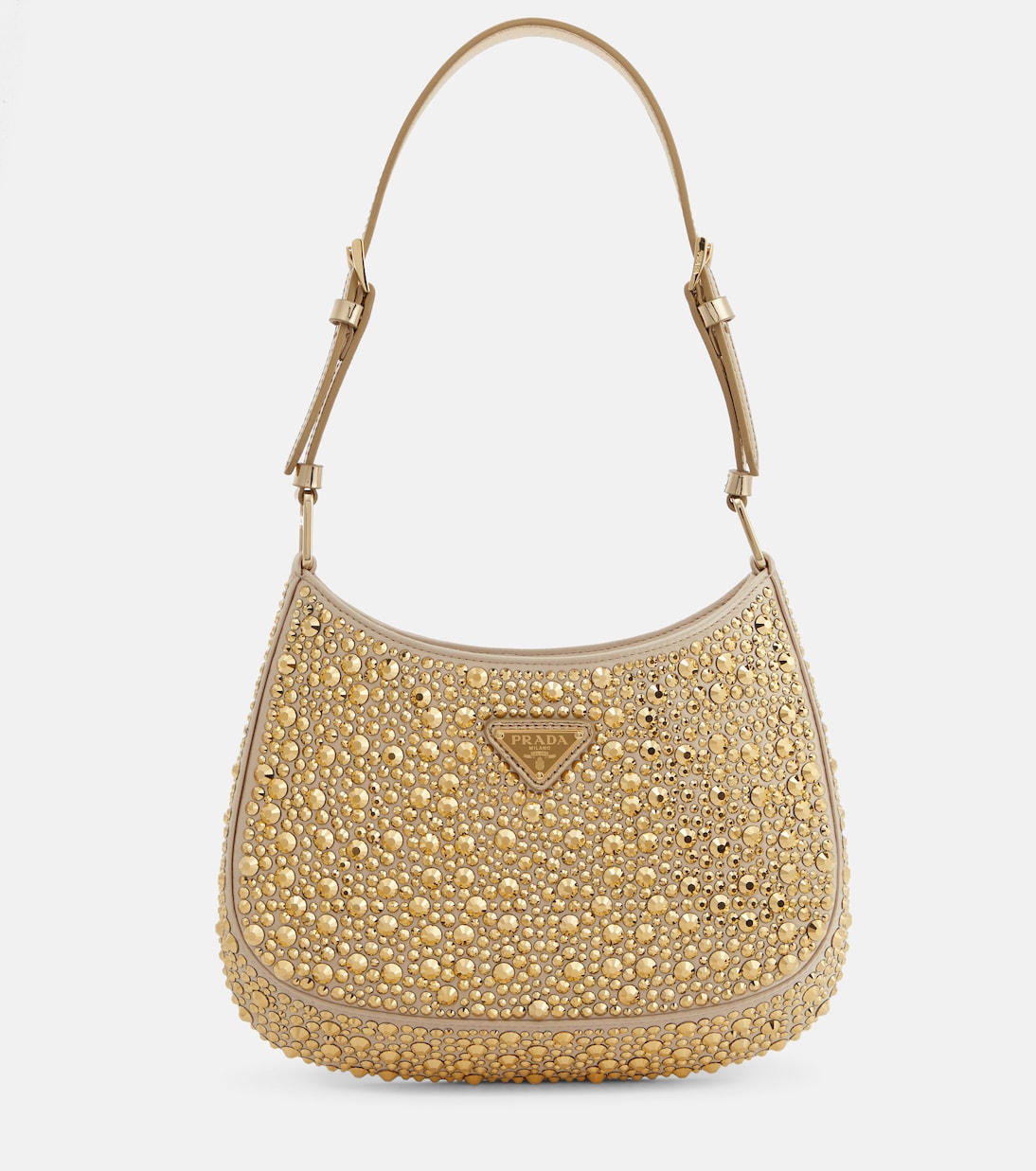 Borsa Cleo in raso con cristalli | Prada