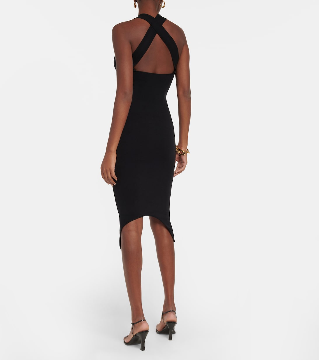Curve wool-blend midi dress | Patou
