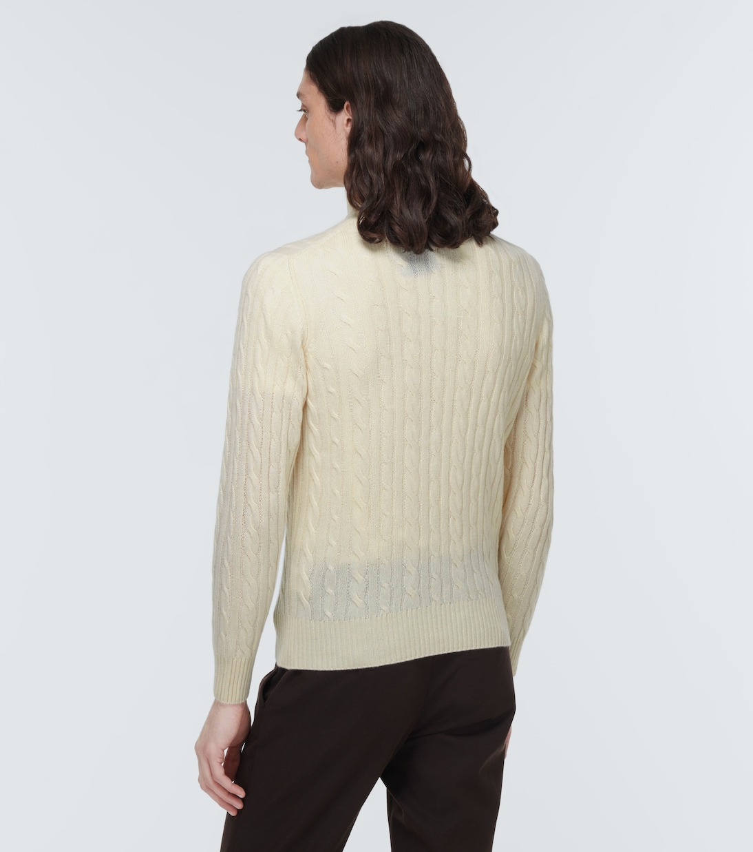 Treccia cable-knit cashmere half-zip sweater | Loro Piana