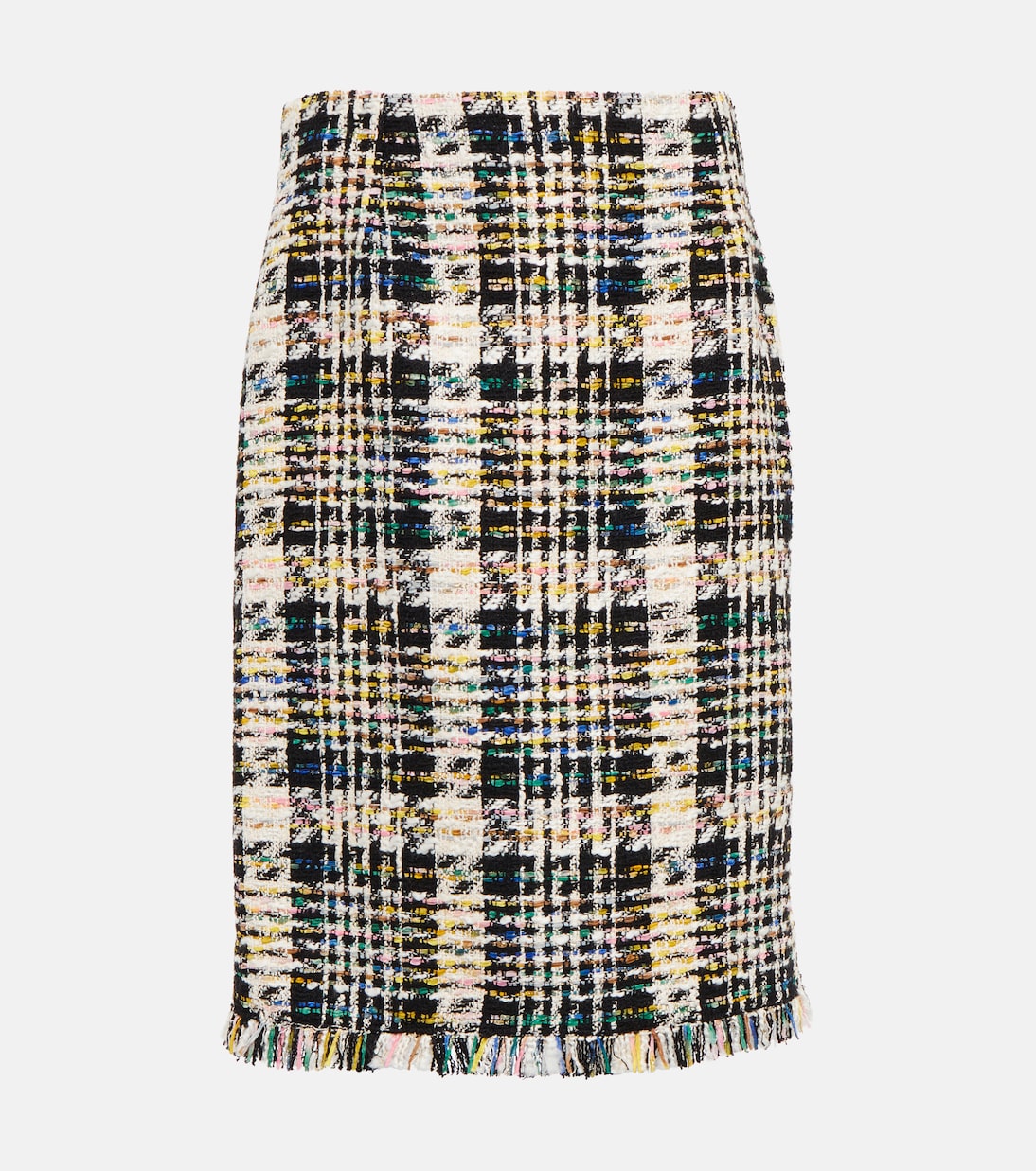 Falda midi de tweed en mezcla de algodón | Oscar de la Renta