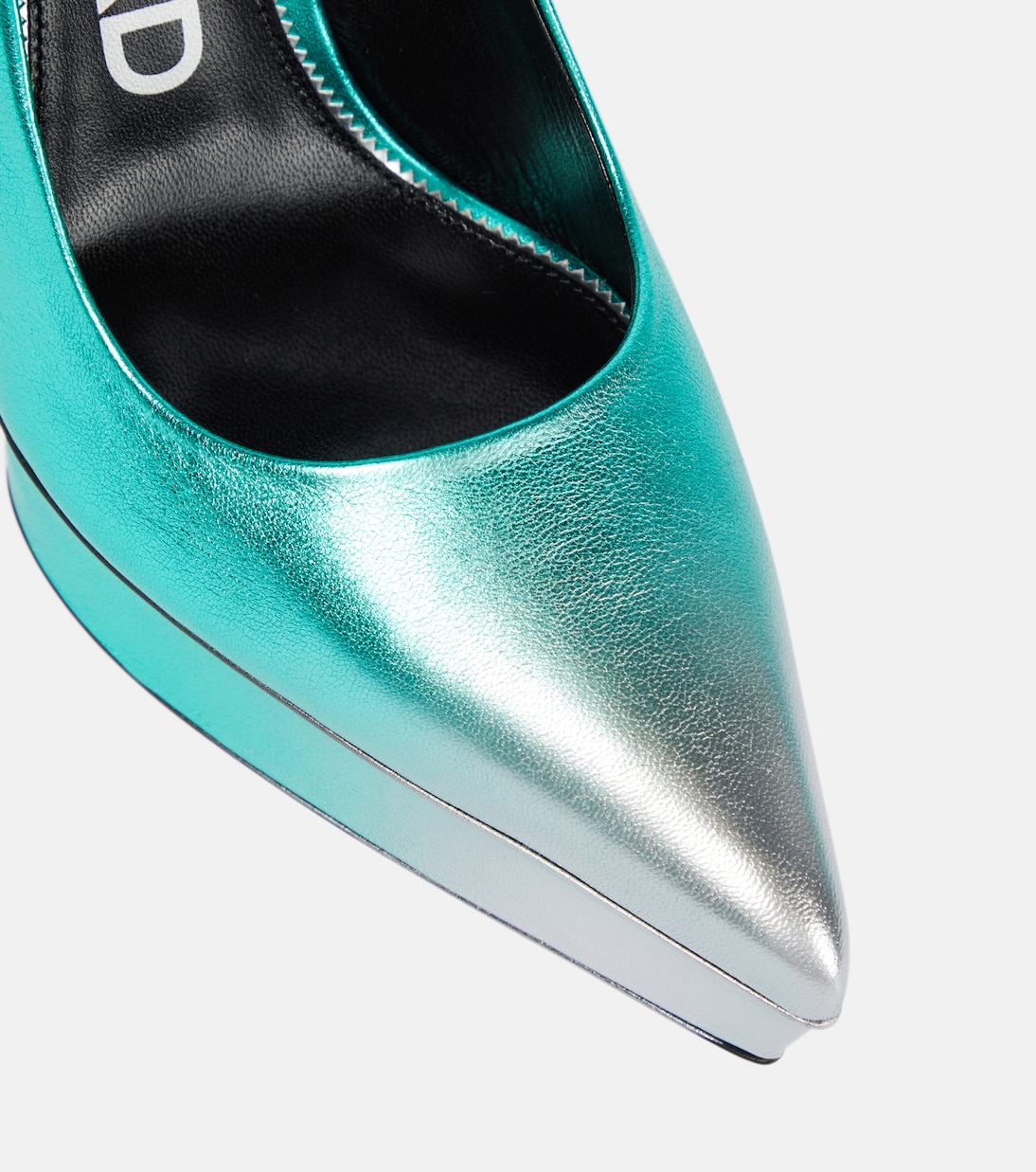 Metallic leather platform pumps | Tom Ford