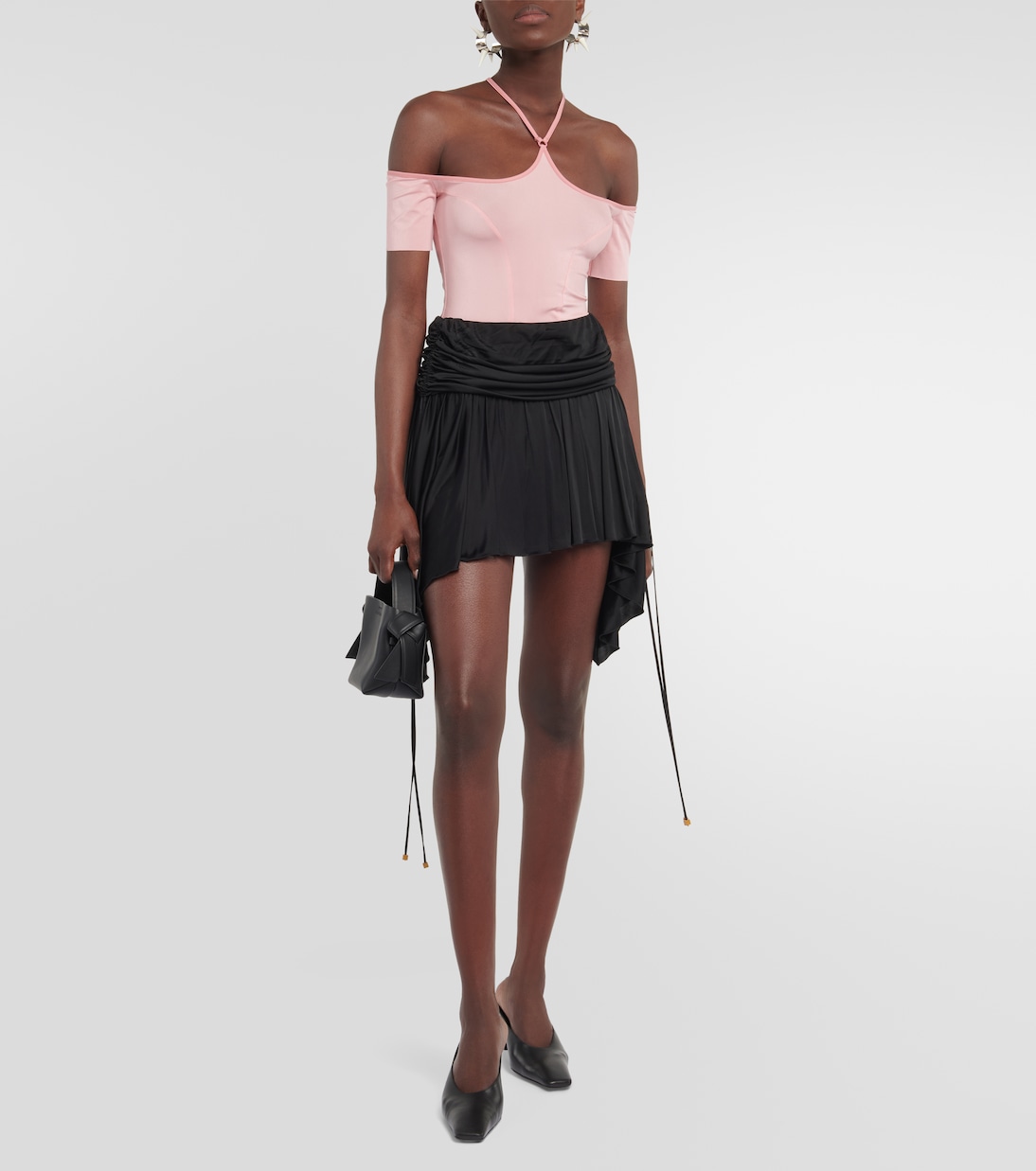 Halterneck mesh bodysuit | KNWLS
