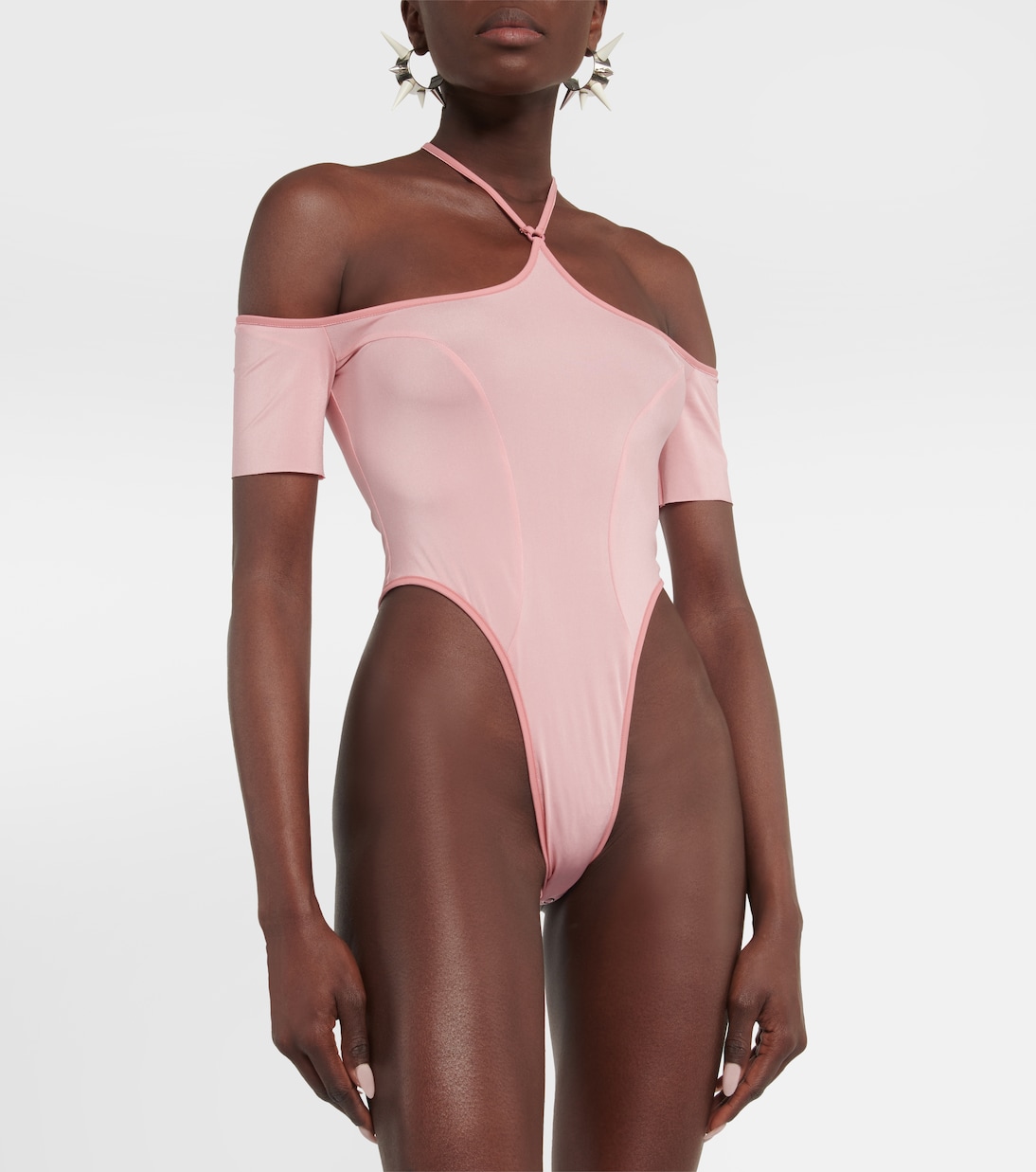 Halterneck mesh bodysuit | KNWLS