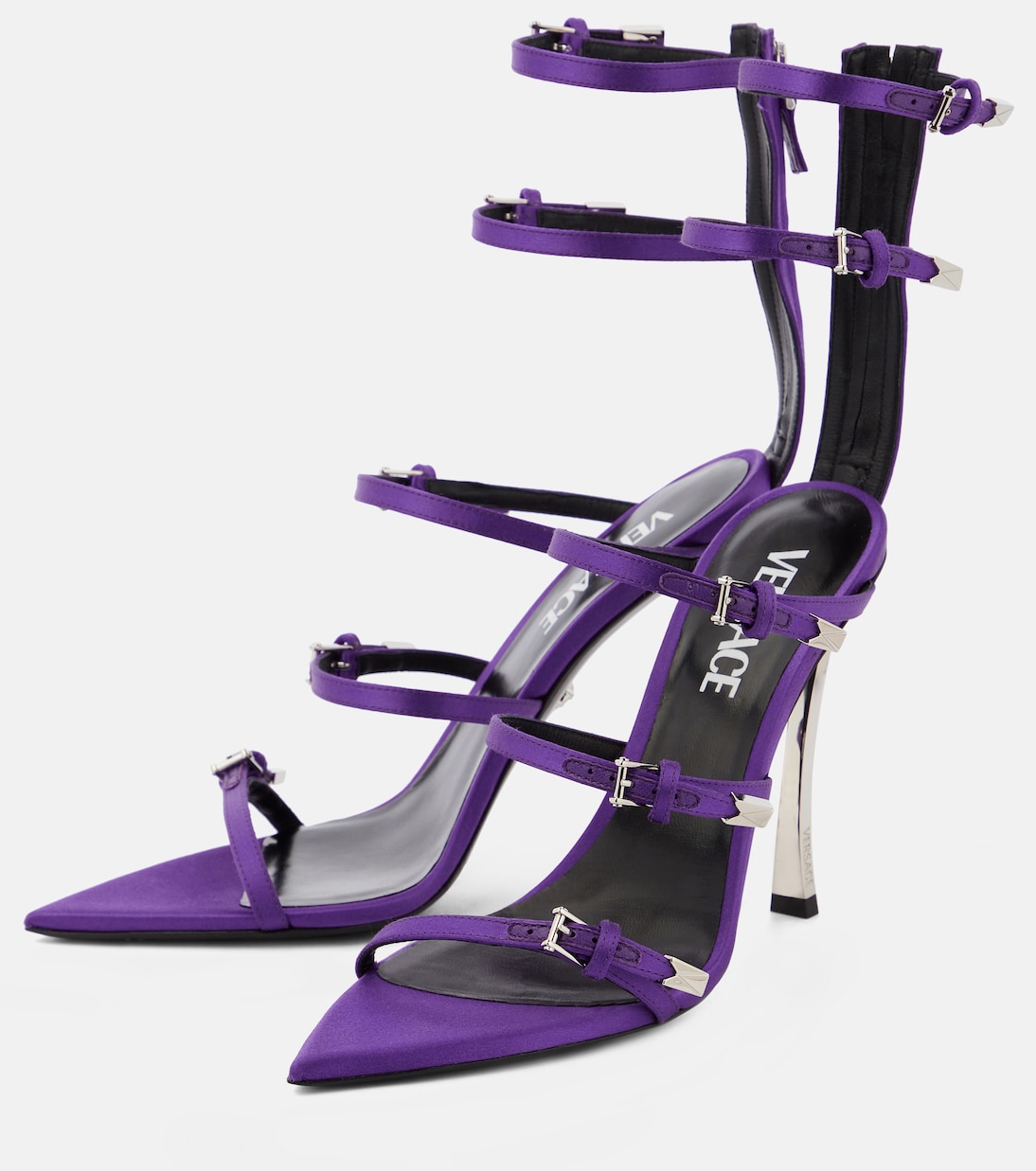 Sandalen Pin-Point aus Leder | Versace