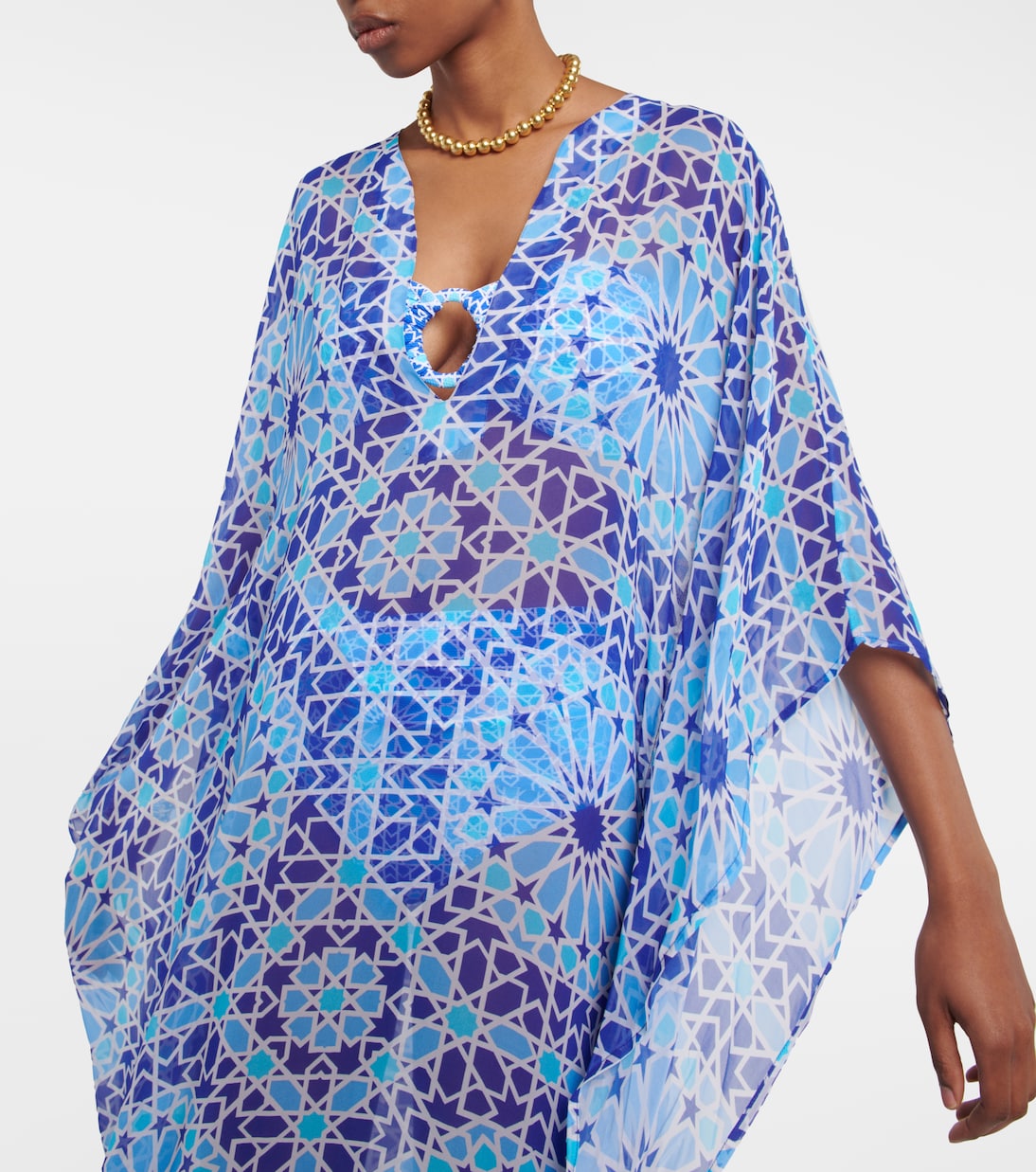 Roxanne printed chiffon kaftan | Alexandra Miro