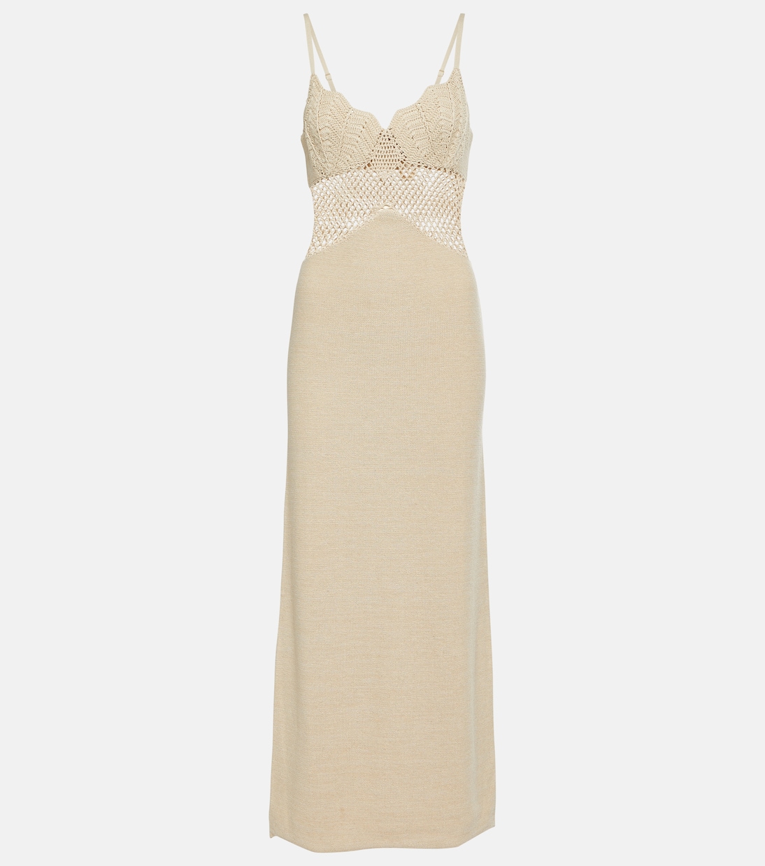 Knitted cotton-blend maxi dress | Staud