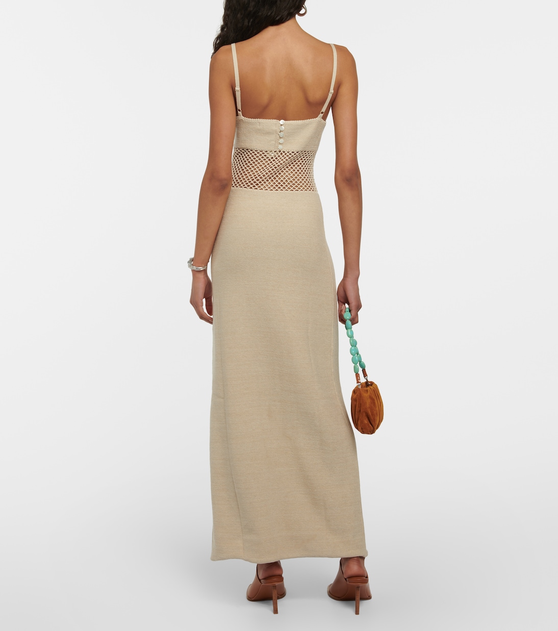 Knitted cotton-blend maxi dress | Staud