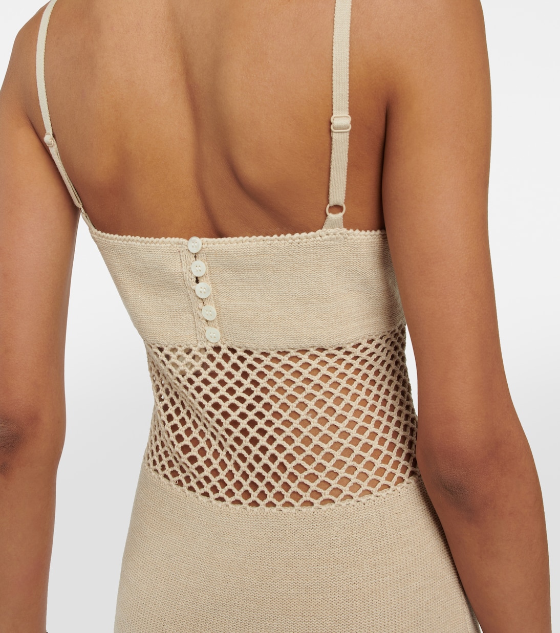 Knitted cotton-blend maxi dress | Staud