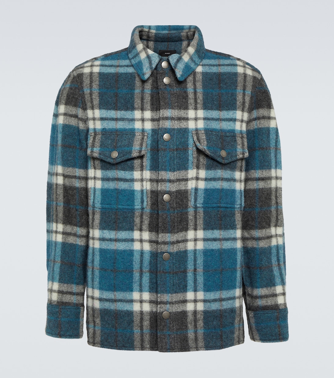 Checked wool and alpaca shirt jacket | Alanui