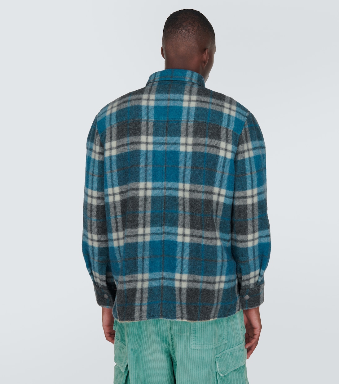Checked wool and alpaca shirt jacket | Alanui