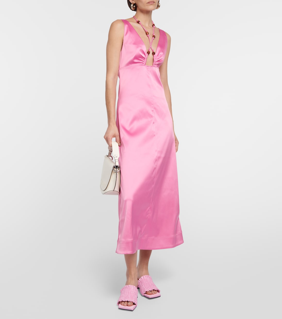 Midikleid aus Satin | Ganni