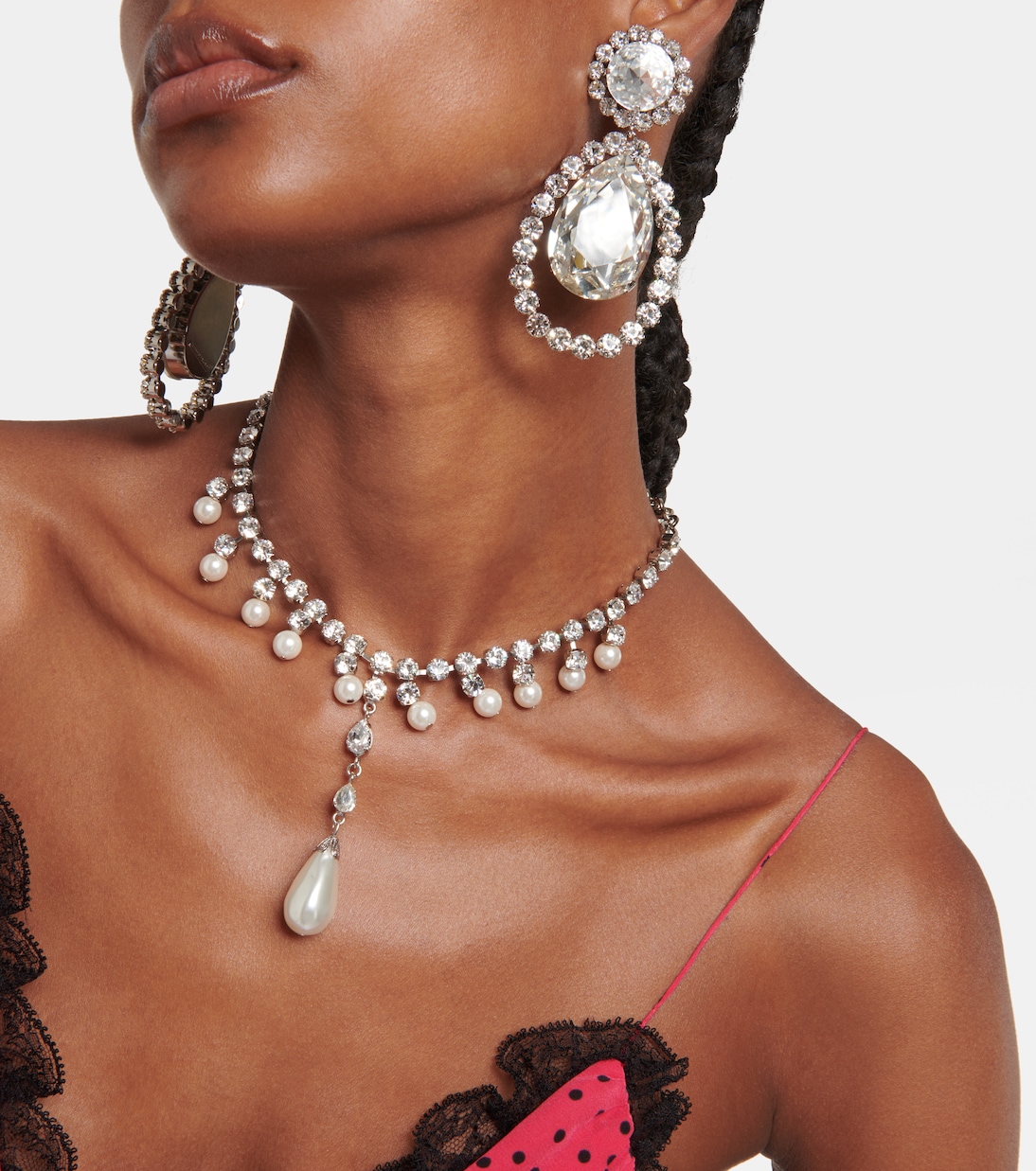 Embellished clip-on earrings | Alessandra Rich