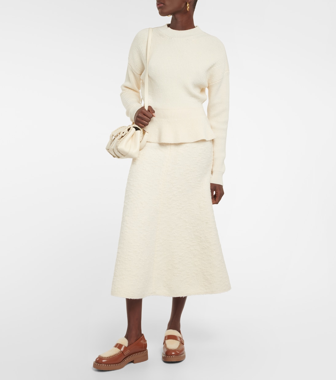 Loafers Noua aus Leder mit Shearling | Chloé
