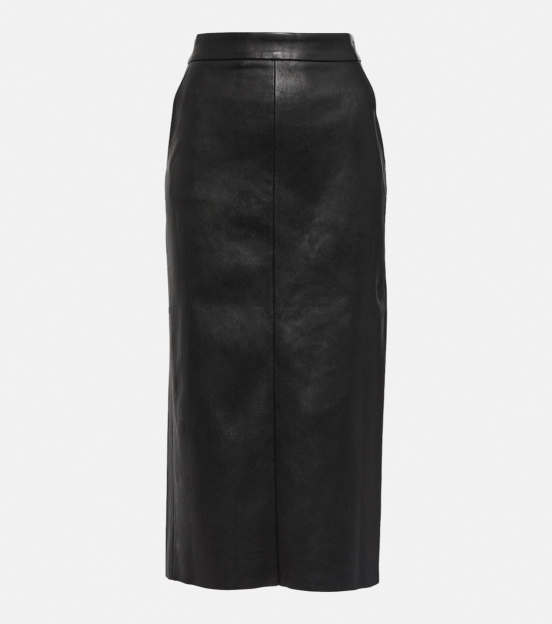 Taylor leather midi skirt | Stouls
